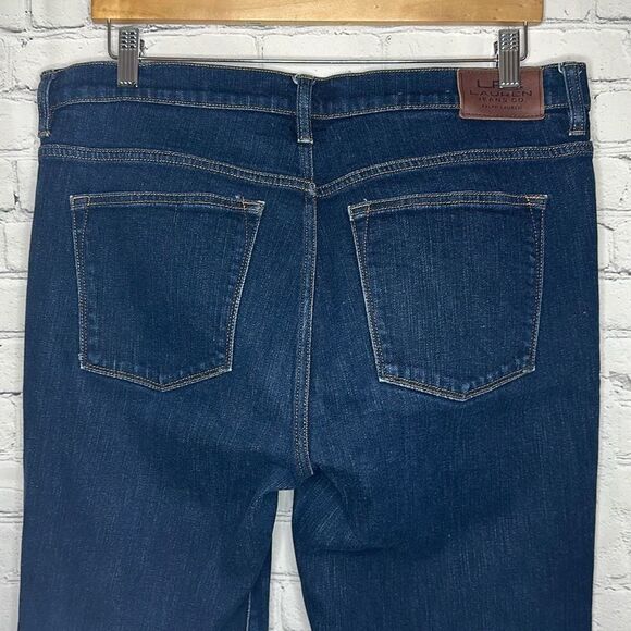 Lauren Ralph Lauren LRL Womens Dark Wash Classic Straight Jeans size 14 - Picture 4 of 11